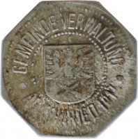 Zinc coin Germany F# 5.1 GEMEINDE-VERWALTUNG. ★ AGATHARIED 1917 ★.