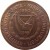 obverse of 5 Mils (1963 - 1980) coin with KM# 39 from Cyprus. Inscription: ΚΥΠΡΙΑΚΗ ΔΗΜΟΚΡΑΤΙΑ · KIBRIS CUMHURİYETİ · 1980 1960