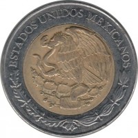Mexico coin 5 Pesos - 200th Anniversary of the Independence: Agustín de Iturbide (2009) obverse obverse of 5 Pesos - 200th Anniversary of the Independence: Agustín de Iturbide (2009) coin with KM# 912 from Mexico. Inscription: ESTADOS UNIDOS MEXICANOS