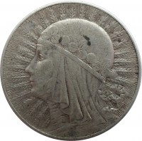 reverse of 5 Złotych (1932 - 1934) coin with Y# 21 from Poland.