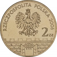 obverse of 2 Złote - Bochnia (2006) coin with Y# 543 from Poland. Inscription: RZECZPOSPOLITA POLSKA 2006 2zł