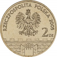 obverse of 2 Złote - Cieszyn (2005) coin with Y# 753 from Poland. Inscription: RZECZPOSPOLITA POLSKA 2005 2zł