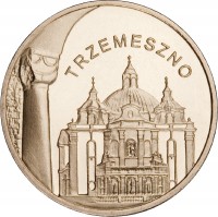 reverse of 2 Złote - Trzemeszno (2010) coin with Y# 752 from Poland. Inscription: TRZEMESZNO