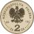 obverse of 2 Złote - Jan Twardowski (2010) coin with Y# 730 from Poland. Inscription: RZECZPOSPOLITA POLSKA 2010 ZŁ 2 ZŁ