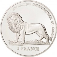 Silver Plated Copper coin Congo - Democratic Republic KM# 178 JEAN PAUL II - SANTO SUBITO. 2007.