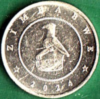 Nickel plated Steel coin Zimbabwe ZIMBABWE . . 2024.