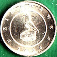 Nickel plated Steel coin Zimbabwe ZIMBABWE. . 2024.