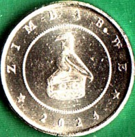 Nickel plated Steel coin Zimbabwe ZIMBABWE. . 2024.