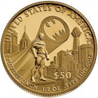 UNITED STATES OF AMERICA. $ 50. JFM JPM. E PLURIBUS UNUM 1/2 OZ. FINE GOLD.