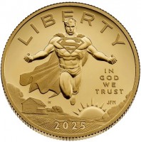 Gold coin United States LIBERTY. IN. GOD. WE. TRUST. W JFM 2025.