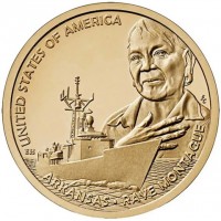 Manganese-Brass coin United States KM# 816 UNITED STATES OF AMERICA. ARKANSAS. EH FC. RAYE MONTAGUE.