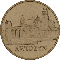 reverse of 2 Złote - Kwidzyn (2007) coin with Y# 577 from Poland. Inscription: KWIDZYN