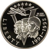 Copper-nickel clad copper coin  United States  KM# 243