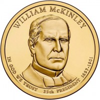 WILLIAM McKINLEY. PH. IN GOD WE TRUST 25th PRESIDENT 1897-1901.
