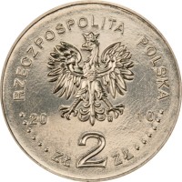 Poland coin 2 Złote - Krzystof Komeda (2010) obverse obverse of 2 Złote - Krzystof Komeda (2010) coin with Y# 727 from Poland. Inscription: RZECZPOSPOLITA POLSKA 2010 ZŁ 2 ZŁ