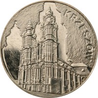 reverse of 2 Złote - Krzeszow (2010) coin with Y# 744 from Poland. Inscription: KRZESZÓW
