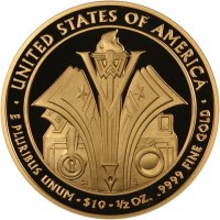 Gold coin  United States  KM# 593