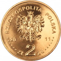 Poland coin 2 Złote - EU Presidency (2011) obverse obverse of 2 Złote - EU Presidency (2011) coin with Y# 777 from Poland. Inscription: RZECZPOSPOLITA POLSKA 20 11 ZŁ 2 ZŁ