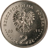 obverse of 2 Złote - Uhlan of the 2nd Republic (2011) coin with Y# 780 from Poland. Inscription: RZECZPOSPOLITA POLSKA