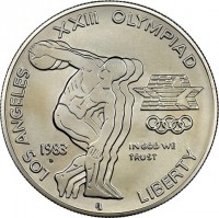 1983. D. IN GOD WE. TRUST. LOS ANGELES XXIII OLYMPIAD EJ LIBERTY.