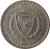 obverse of 25 Mils (1963 - 1982) coin with KM# 40 from Cyprus. Inscription: ΚΥΠΡΙΑΚΗ ΔΗΜΟΚΡΑΤΙΑ · KIBRIS CUMHURİYETİ · 1980 1960