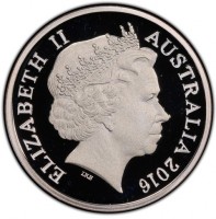 Silver coin Australia KM# 767a ELIZABETH II. AUSTRALIA 2016. IRB.