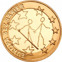 Poland coin 2 Złote - Europe with no limits (2011) reverse reverse of 2 Złote - Europe with no limits (2011) coin with Y# 795 from Poland. Inscription: EUROPA BEZ BARIER