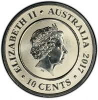 Copper-Nickel coin Australia KM# 2796 ELIZABETH II. AUSTRALIA 2017. 10 CENTS. IRB.