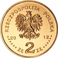 Poland coin 2 Złote - 20th Anniversary of Great Orchestra of Christmas Charity (2012) obverse obverse of 2 Złote - 20th Anniversary of Great Orchestra of Christmas Charity (2012) coin with Y# 809 from Poland. Inscription: RZECZPOSPOLITA POLSKA 2012 ZŁ 2 ZŁ