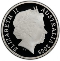 Silver coin Australia KM# 1058a ELIZABETH II. AUSTRALIA 2008. IRB.