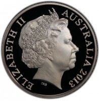 Gold Plated Cupronickel coin Australia KM# 403d ELIZABETH II. AUSTRALIA 2013. IRB.