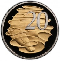 Gold Plated Cupronickel coin  Australia  KM# 403d