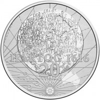 Copper-Nickel coin Australia KM# 3163 HARTOG 1616. 20.