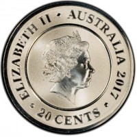 ELIZABETH II. AUSTRALIA 2017. 20 CENTS. IRB.
