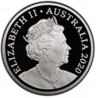 Silver coin Australia KM# 3614a ELIZABETH II. AUSTRALIA 2020. JC.