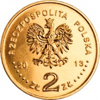 obverse of 2 Złote - January 1863 Uprising (2013) coin with Y# 852 from Poland. Inscription: RZECZPOSPOLITA POLSKA 2013 ZŁ 2 ZŁ