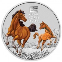 Silver coin Australia 馬. HORSE. 2026. P. IJ.
