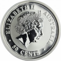 ELIZABETH II. AUSTRALIA. 50 CENTS. IRB.