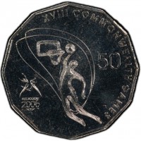 Copper-Nickel coin Australia KM# 770 XVIII COMMONWEALTH GAMES. Melbourne 2006. 50.