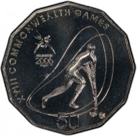 Copper-Nickel coin Australia KM# 771 XVIII COMMONWEALTH GAMES. 50. MELBOURNE. 2006.