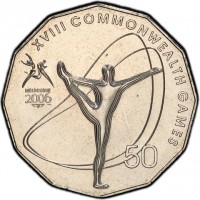 Copper-Nickel coin Australia KM# 774 XVIII COMMONWEALTH GAMES. Melbourne 2006. 50.