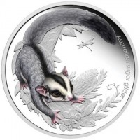 Silver coin Australia KM# 1450 Australian Sugar Glider. P. EM.