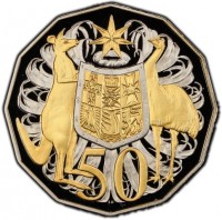 Gold Plated Cupronickel coin Australia KM# 404.3 Gold Plated Cupronickel coin Australia KM# 404.3