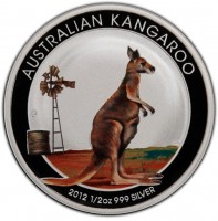 Silver coin Australia KM# 1797 AUSTRALIAN KANGAROO. P. 2012 1/2 oz 999 SILVER.