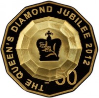 Gold coin Australia THE QUEEN'S DIAMOND JUBILEE 2012. 50. MM.