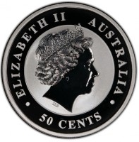 ELIZABETH II. AUSTRALIA. 50 CENTS. IRB.