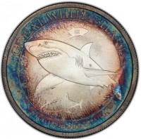 GREAT WHITE SHARK. P NM. 2014 1/2 999 SILVER.