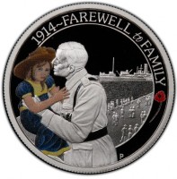 Silver coin Australia KM# 2888 1914 - FAREWELL to FAMILY. WR. P.