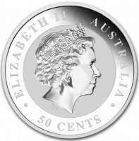 ELIZABETH II. AUSTRALIA. 50 CENTS. IRB.
