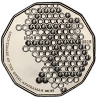 Copper-Nickel coin Australia KM# 2191 50. Anniversary of the Royal Australian Mint. 1965 2015. AS.